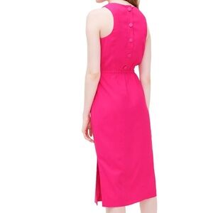 J.Crew Ring Dress Button Back Dress in Hot Pink Size 0